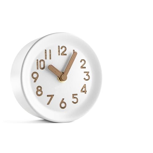 Horloge analogique en bois pour salon moderne et cuisine lumineuse