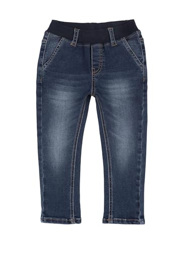 Pantalon enfant bleu Chicco coton souple taille élastique garçon