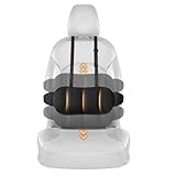 GGW Cuscino lombare regolabile in altezza per auto e sedia da ufficio, supporto ergonomico per lordosi con memory foam, cuscino anatomico per seggiolino auto e sedia da ufficio, cuscino traspirante