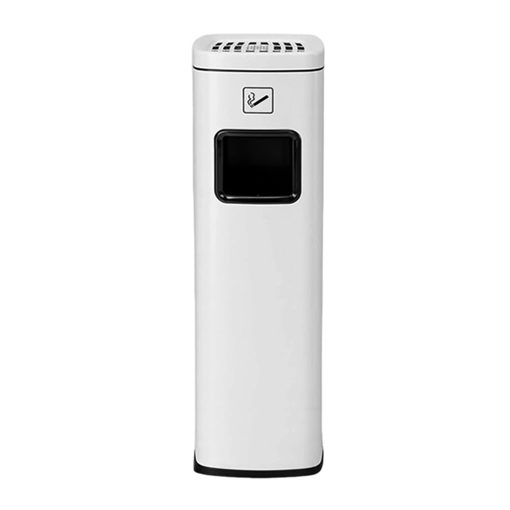 Contenedor de basura con cenicero vertical y cubo interior de pie para hoteles y parques