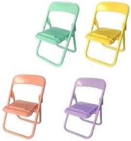5Pcs Colourful Simulation Mini Folding Back Small Chair Model,Miniature Scene Accessories,Miniature Plastic Furniture Accessories Scene Props for Micro Landscape Dollhouse Furniture Mini Chair (1/12)