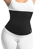 COPPER SLIM Waist Belt – Compression & Sweat-Enhancing Waist Shaper for Midsection Contouring & Tummy Control (Black, X-Large)