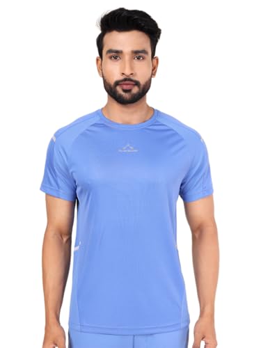 Image of Rupa Colors Mens PLAYSURE Dry FIT Raglan Sleeve Round Neck Activewear T-Shirt | 100% Polyester Fabric | Reflective Logo | Regular Fit