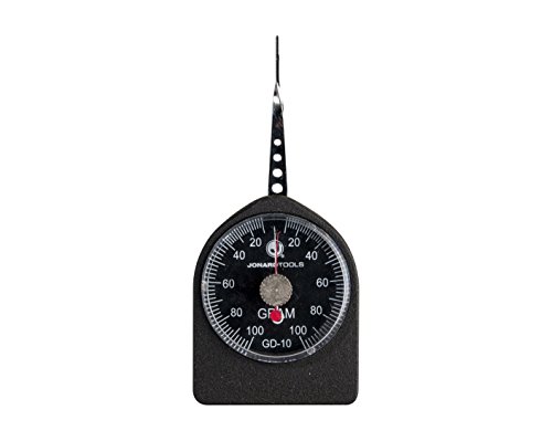 Jonard GD-10 Flat Tip Small Force Gauge, 10-100 Grams, Dial Display, 2 Grams Graduation, +/- 0.01 Accuracy