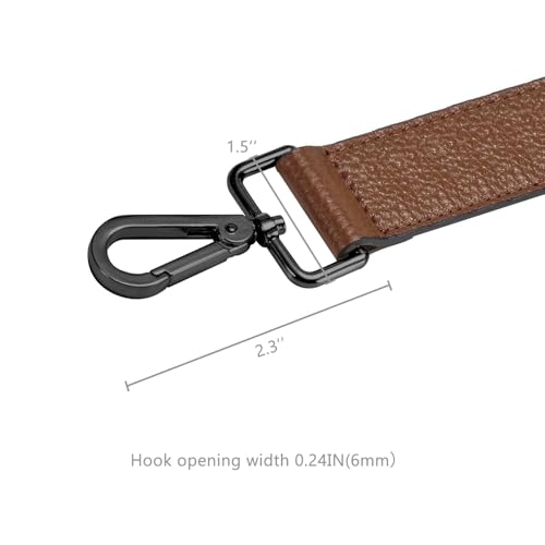 Image of 24.8 inch Leather Replacement Strap for Handbags Shoulder Bag with Metal Buckles