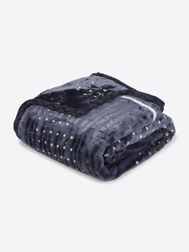 Image of Monte Carlo Double Bed Heavy Winter Blanket Marshal 2 Ply 850 GSM | 4.5 KG (240x220 CM), Navy Blue