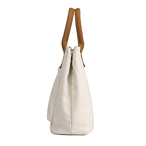 Sac à main en toile noir pour femme, cabas medium de style minimaliste - 4