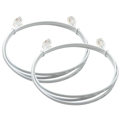 Câble téléphonique RJ11 mural de 90 cm idéal pour brancher votre téléphone fixe de cuisine ou salon