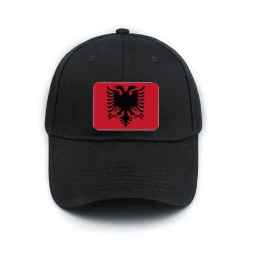 Casquette de baseball Albanie en coton premium brodé avec finitions ajustables