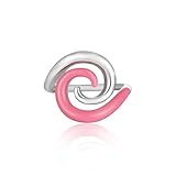 Izpack Anillo geométrico en espiral para mujer, esmaltado, rosa, ajustable, apilable, para pulgar, ajuste cómodo, moderno, banda de cumpleaños, vacaciones, Navidad, joyería para su mejor amiga