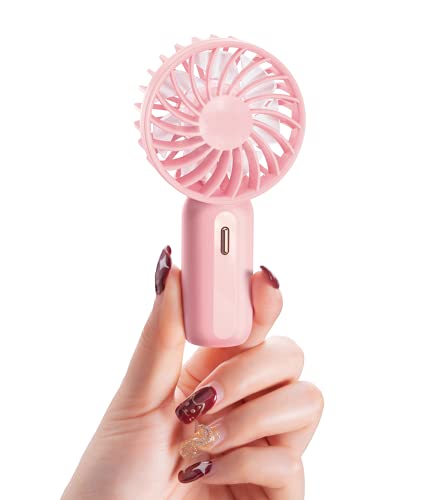 【2021進化版ミニ&大風量】手持ち扇風機 携帯扇風機 ミニ扇風機 手持ち/卓上/首掛け三用 LEDライト付き 3段階風量調節 軽量 静音 USB充電式 持ち運び ハンディ扇風機 ネックストラップ付