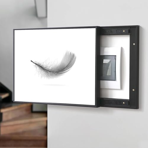 Boîtier de compteur électrique vide décoratif 55x45cm gauche cache tableau