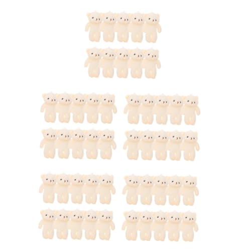 Mini ours suspendus VANZACK : lot de 50 figurines articulées pour décoration