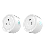 iDOBBi Wireless Mini Smart Plug Outlet - Compatible With Alexa - Voice Control Light Switch Socket - Remote Control From Anywhere With Smart Phone - Hub Not Required - Smart Timer Wireless Outlet