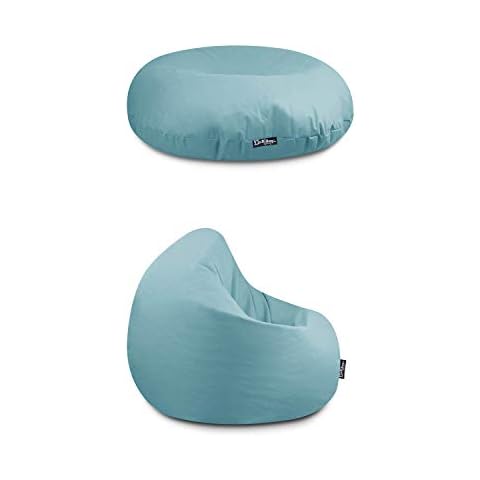BuBiBag Beanbag Sitzkissen für Kinder & Erwachsene | Bodenkissen in 32 Farben & 3 Größen | Sitzsack für Indoor Outdoor | Wasser- & schmutzabweisend Material Cover