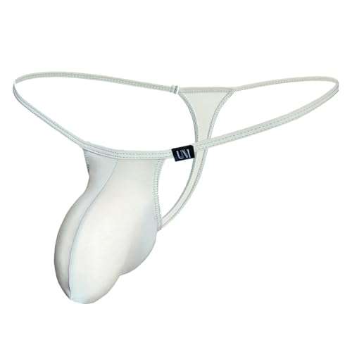 COMLIFE Men's Sexy G String Pouch Thong Low Waisted Ice Silk Breathable Underwear3