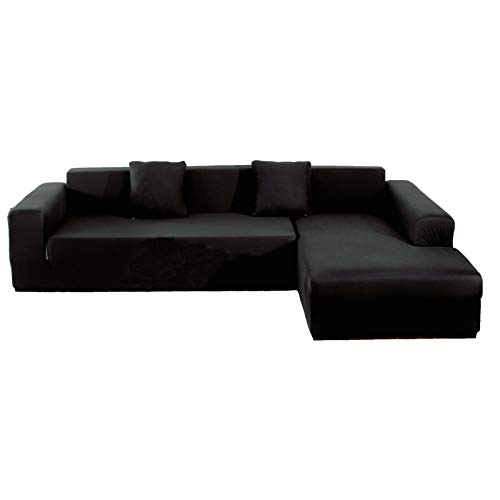 Housse pour canapé d'angle confortable et extensible pour chaise longue