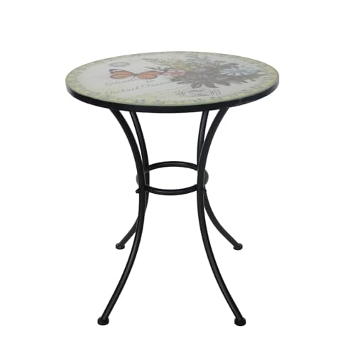 HTI Living Celia Schmetterling Metall Kaffeetisch Schwarz