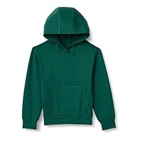 Amazon Essentials Boys' Active Performance Stretch Knit Athletic Hoodie Sweatshirt, Dark Green, Small