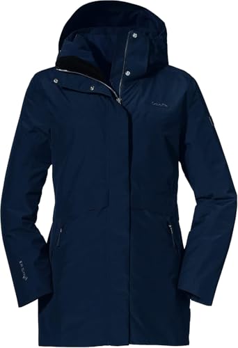 Schöffel Damen 3in1 Parka Warschau L, wind- und wasserdichte Winterjacke,...
