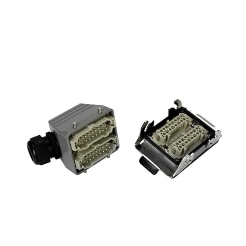 Conector de alimentación industrial rectangular HDC HE de 32 pines y 16A con entrada superior 4