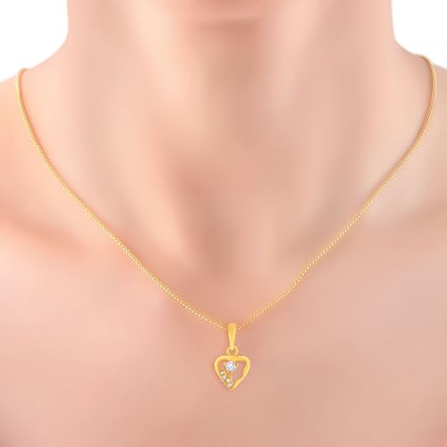 Malabar Gold & Diamonds Yellow Gold Pendant for Women 22k | 22 kt (916) BIS Hallmark Gold Pendant for Women & Girls | 22 Karat Gold Jewellery for Birthday, Wedding, Anniversary... - Image 2
