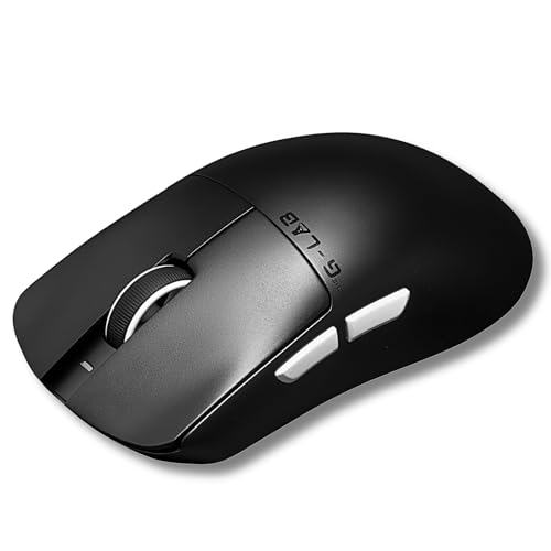 The G-Lab Kult Elite M100 - Souris Gamer Ultra réactive, Capteur Optique PixArt 3395, 26000 DPI, 1000 Hz, Patins 100% PTFE - Souris sans Fil Tri Mode 2.4 GHz/BT/Filaire, 100H & Logiciel Custom