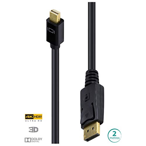 CABO DISPLAYPORT X MINI DISPLAYPORT ULTRA HD 60HZ 2 METROS DPMDP13-2, VINIK, 29267