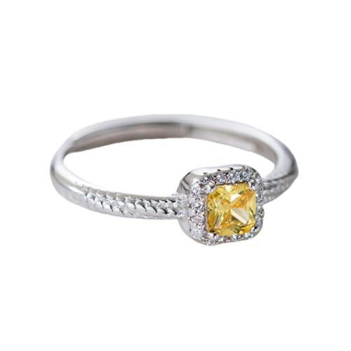 Bague citrine en argent 925, le cadeau de fiançailles idéal avec son écrin