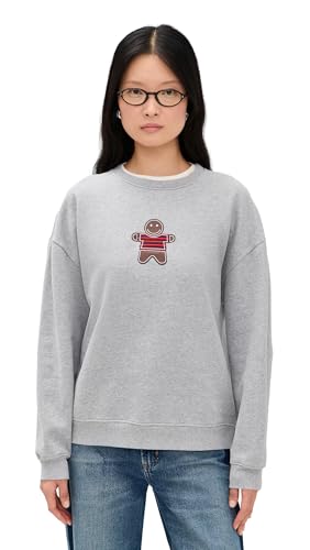 KULE Womens The Oversized Gingerbread Sweatshirt Heather Grey S