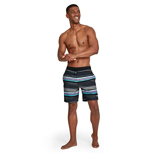 Speedo Men's Swim Trunk Knee Length Boardshort Bondi Striped2
