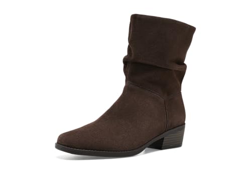Clarks Women's Danyelle Ruby Suede Mid-Calf Boots, Dark Brown Suede, 7