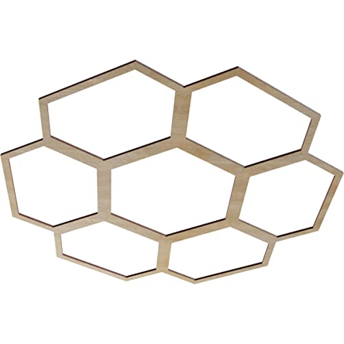 Image of Ekena Millwork 32 inchOD x 13 5 /8 inchID x 1 /4 inchT Florin Wood Fretwork Pierced Ceiling Medallion, Hickory
