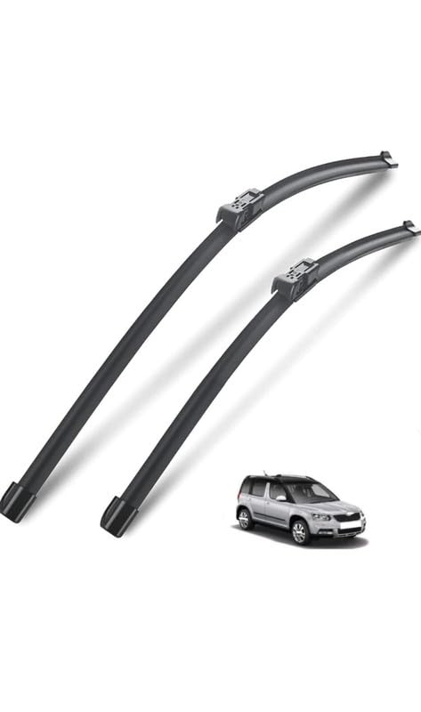 Image of Front Wiper Blades Exact Fit Compatible with Skoda Yeti allroad 2009-2017 model,Size-24 inch19 inch(Pack of 2)