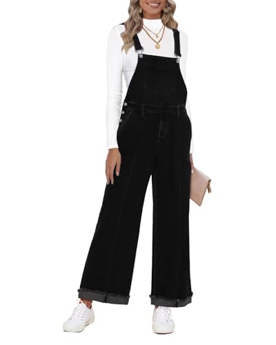 Vetinee Casual Jean Jumpsuit - Black...