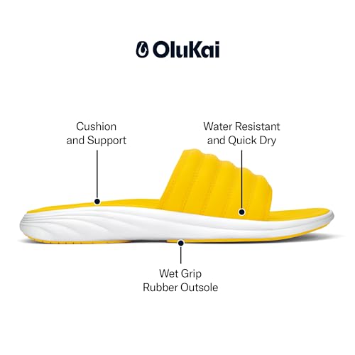 Image of OluKai Komo Men's Slide Sandals, Water-Friendly Shoe with Cushioned Strap, All-Day Comfort & Support