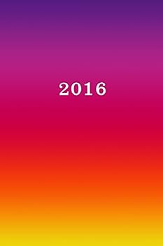 Paperback 2016: Calendrier/Agenda: 1 semaine sur 2 pages, Format 6" x 9" (15.24 x 22.86 cm), Couverture multicolore [French] Book