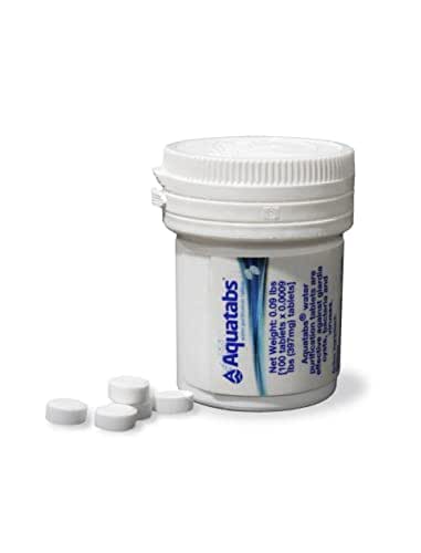 Aquatabs Water Purification Tablets (397mg, 100 Pack). Water Filtration System