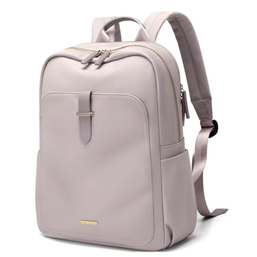 GOLF QUALITY Mochila feminina para laptop, casual, trabalho, negócios, mochila de viagem, Rosa claro regular, 14 Inch, Moderno