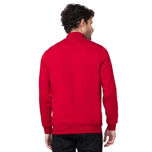 Image of Spykar Blended High Neck Full Sleeve Sweatshirt for Men