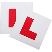 ABOOFAN Magnetic Learner Car Stickers 7X7 Inch L Driver Plates for New Drivers Easy to Attach & Remove Front and Rear Vehicle Use