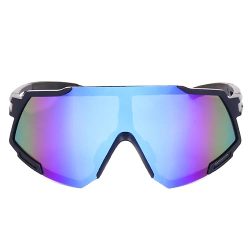 Image of Dervin One Piece Shield Sports Oversized Visor Non Polarized Sunglasses for Men Women, Outdoor Cricket Cycling Hiking Fishing Sunglasses