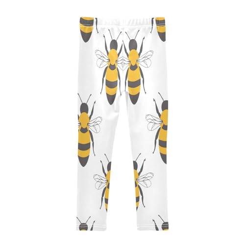 Toddler Girls Leggings Printed Yoga Pants Leggings Yellow Black Bee for Kids2