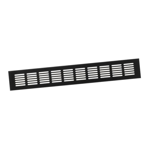 60x400mm Air Vent Cover - Aluminium Ventilation Grille - Black Furniture Grill for Door Wardrobe, Radiator