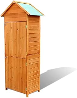 vidaXL Garden Wooden Cabinet Waterproof Outdoor Tool Storage Shed Cabin Box