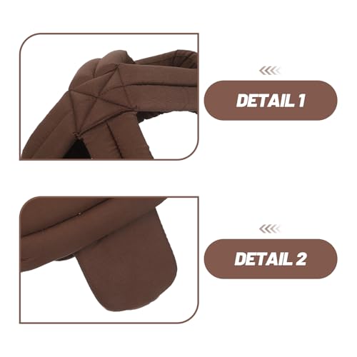 Gorra protectora ajustable de algodón marrón para proteger a los ancianos 3