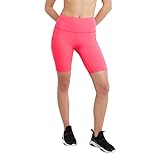 Champion, Absolute Bike, Comfortable Moisture-Wicking Shorts for Women, 9' Inseam, Joyful Pink, Small