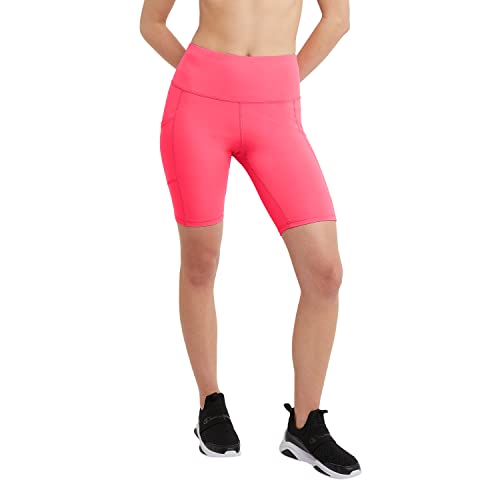 Champion, Absolute Bike, Comfortable Moisture-Wicking Shorts For Women, 9" Inseam, Joyful Pink, Medium #TOP26
