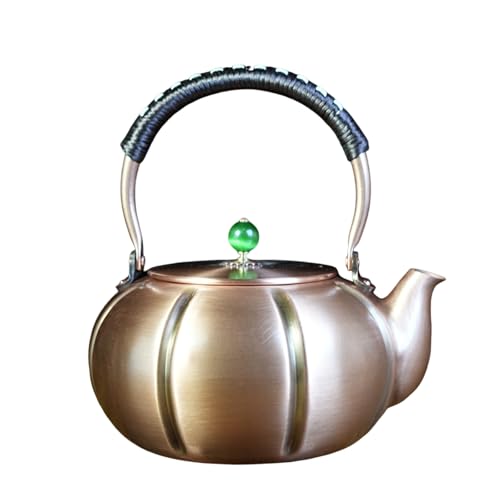 Théière en cuivre faite à la main de 2 L au design rétro chic - 2