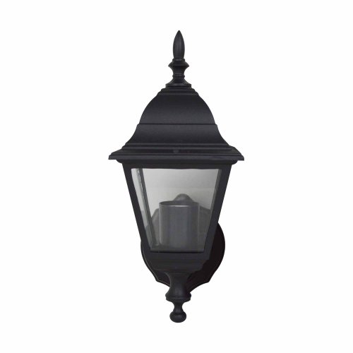 STATUS 4-Sided Outdoor Wall Lantern, Black Aluminium, E27 60W-Max IP44 Garden and Porch Light Fitting (60S4SLX2)